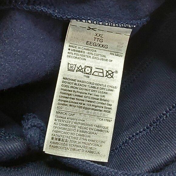 'GAP' CLASSIC FIT LOGO FLEECE LINED DRAWSTRING STRAIGHT-LEG SWEATPANTS - Picture 8 of 13
